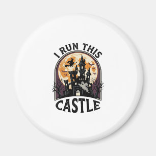 Halloween Haunted Castle Witch Moon Vintage Shirt_ Magnet