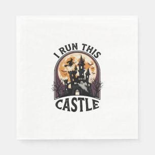 Halloween Haunted Castle Witch Moon Vintage Shirt_ Napkin