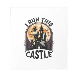 Halloween Haunted Castle Witch Moon Vintage Shirt_ Notepad