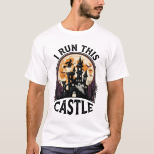 Halloween Haunted Castle Witch Moon Vintage Shirt_ T-Shirt