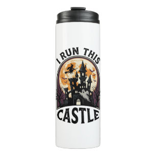 Halloween Haunted Castle Witch Moon Vintage Shirt_ Thermal Tumbler
