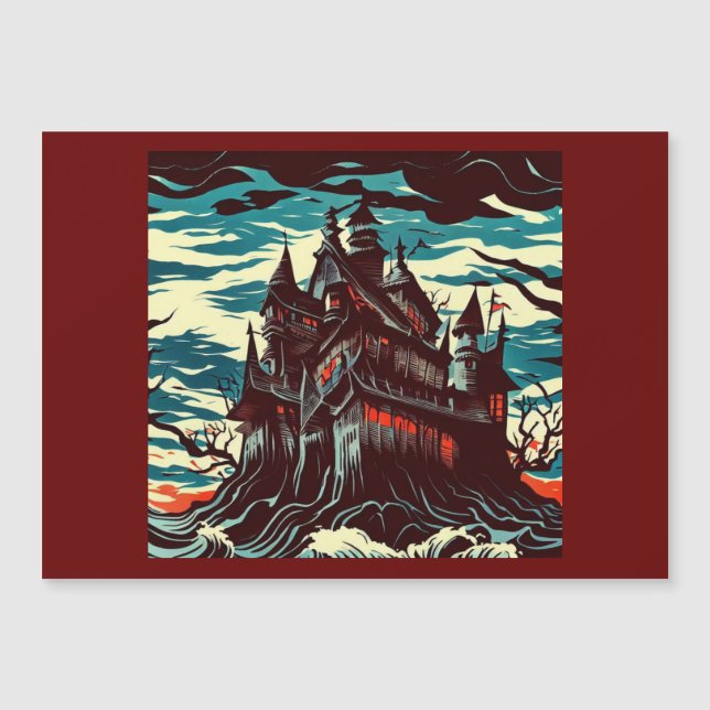 Halloween - Haunted Castle Woodcut 4 (Front)