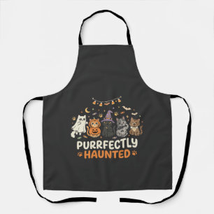 Halloween Haunted Cat Crew Apron