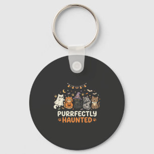 Halloween Haunted Cat Crew Key Ring