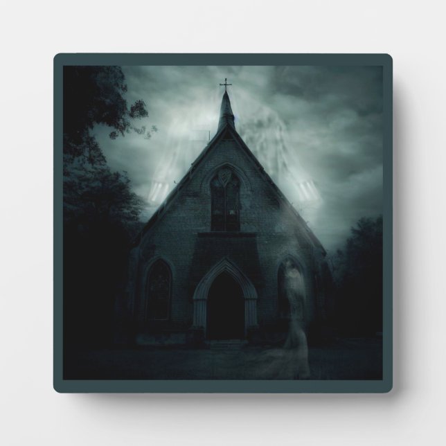Halloween - Haunted Church 1 Plaque (Front)