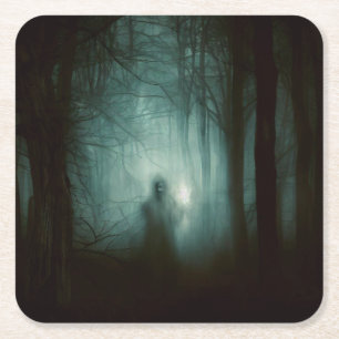 Halloween - Haunted Forest 2 Square Paper Coaster