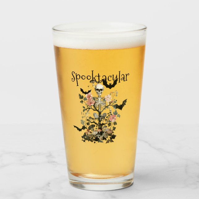 Halloween Haunted Forest Costume Party Beer Glass (Front Filled)