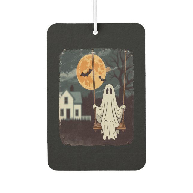 Halloween Haunted Ghost Swing Car Air Freshener (Front)