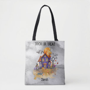 Halloween Haunted Gnome House - Trick or Treat Tote Bag