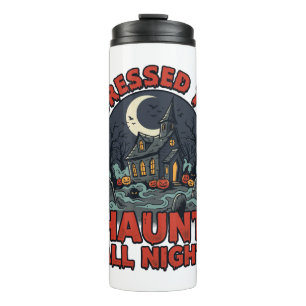 Halloween Haunted Graveyard Costume Night Thermal Tumbler