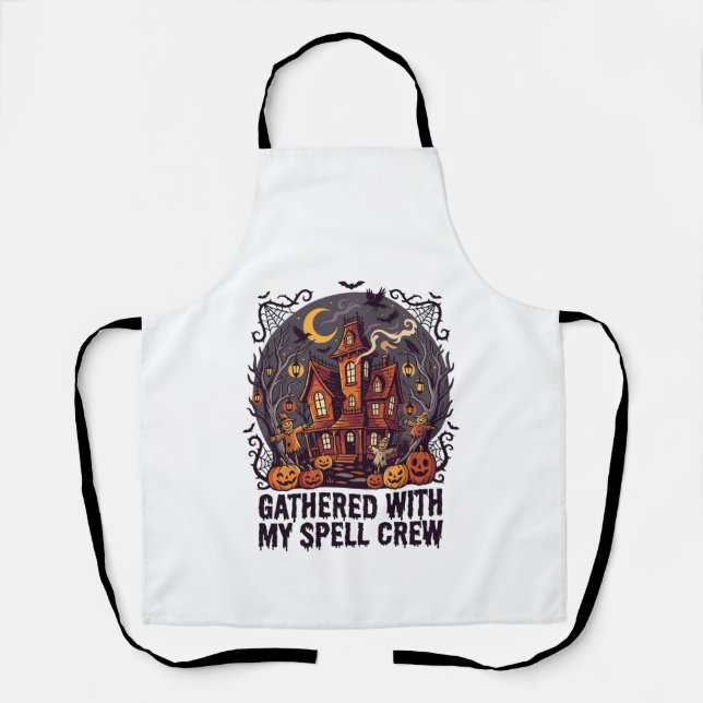 Halloween Haunted Harvest Gathering Apron (Front)