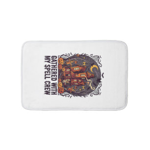 Halloween Haunted Harvest Gathering Bath Mat