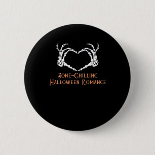Halloween Haunted Heart Skeletal Bone Chilling Cla 6 Cm Round Badge