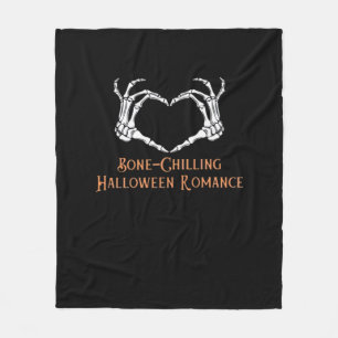 Halloween Haunted Heart Skeletal Bone Chilling Cla Fleece Blanket