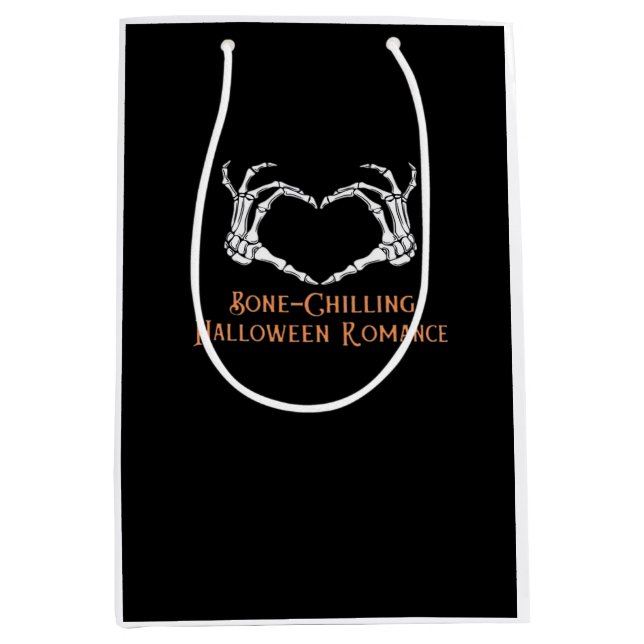 Halloween Haunted Heart Skeletal Bone Chilling Cla Medium Gift Bag (Front)