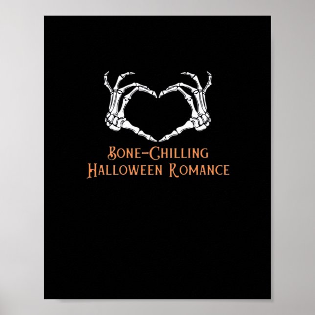 Halloween Haunted Heart Skeletal Bone Chilling Cla Poster (Front)