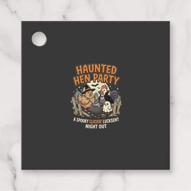 Halloween Haunted Hen Party Favour Tags (Front)