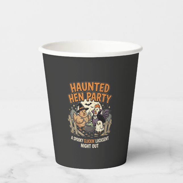Halloween Haunted Hen Party Paper Cups (Front)
