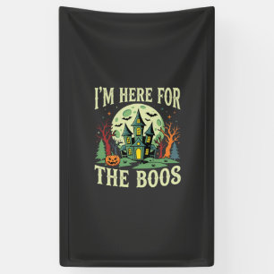 Halloween Haunted House and Pumpkin Boos Banner
