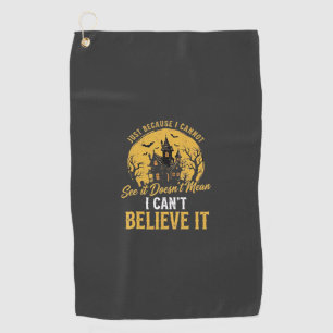 Halloween Haunted House Believe It Design_1 Golf Towel