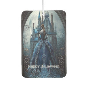 Halloween Haunted House Blue Night Scary Car Air Freshener