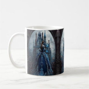 Halloween Haunted House Blue Night Scary Coffee Mug