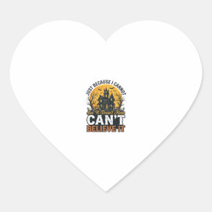 Halloween Haunted House Cant Believe It Vintage Heart Sticker