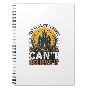 Halloween Haunted House Cant Believe It Vintage Notebook