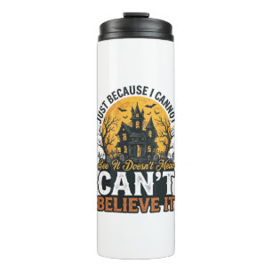 Halloween Haunted House Cant Believe It Vintage Thermal Tumbler