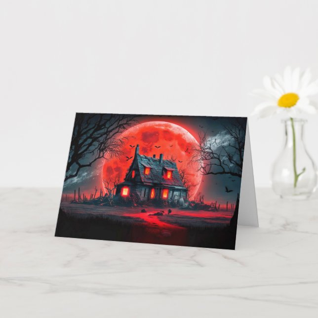 Halloween Haunted House Card (Small Plant)