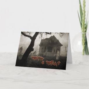 Halloween Haunted House Card