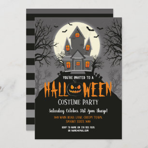 Halloween Haunted House Creepy Party Invite
