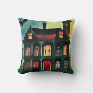 Halloween Haunted House Cushion