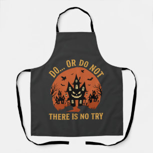 Halloween Haunted House Do Or Do Not Apron
