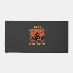 Halloween Haunted House Do Or Do Not Desk Mat