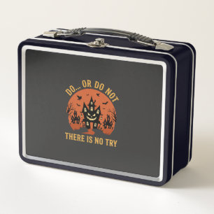 Halloween Haunted House Do Or Do Not Metal Lunch Box