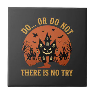 Halloween Haunted House Do Or Do Not Tile