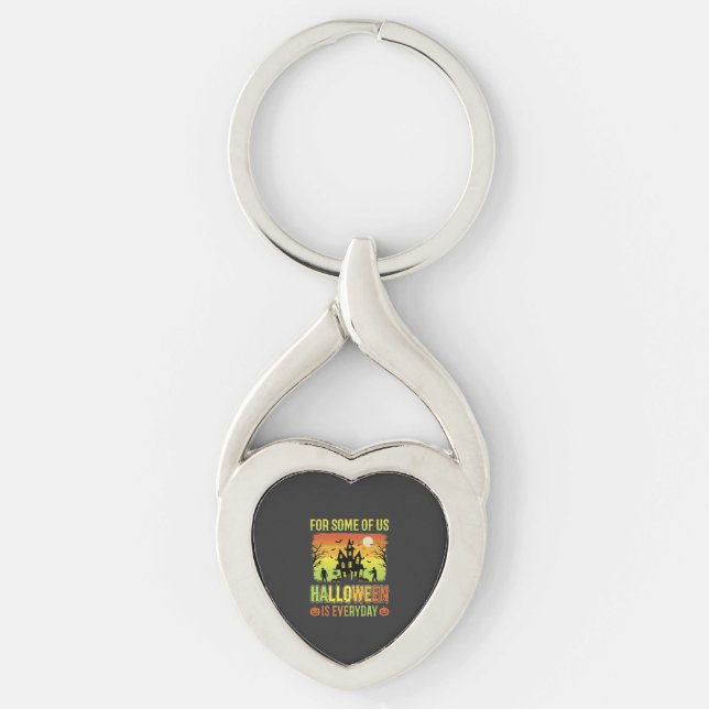Halloween Haunted House For Some of Us Key Ring (Front)