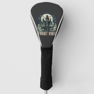 Halloween Haunted House Fright Vibes Design Golf Head Cover