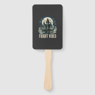 Halloween Haunted House Fright Vibes Design Hand Fan