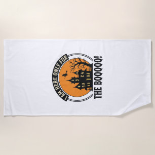 Halloween Haunted House Funny Boo Vintage_1 Beach Towel