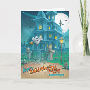 Halloween Haunted House Greeting Cards