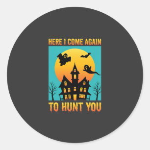 Halloween Haunted House Hanging With My Witches Classic Round Sticker
