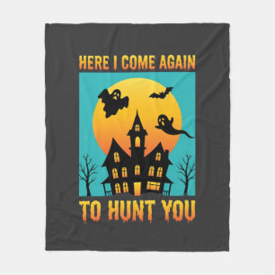 Halloween Haunted House Hanging With My Witches Fleece Blanket