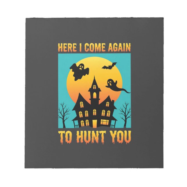 Halloween Haunted House Hanging With My Witches Notepad (Front)
