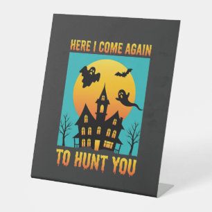 Halloween Haunted House Hanging With My Witches Pedestal Sign