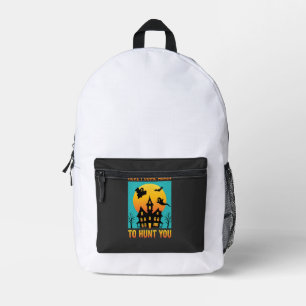Halloween Haunted House Hanging With My Witches Printed Backpack