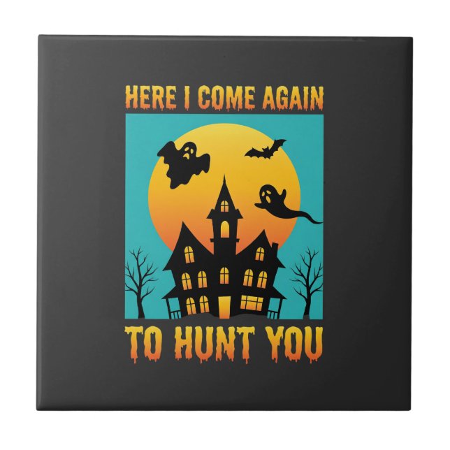 Halloween Haunted House Hanging With My Witches Tile (Front)