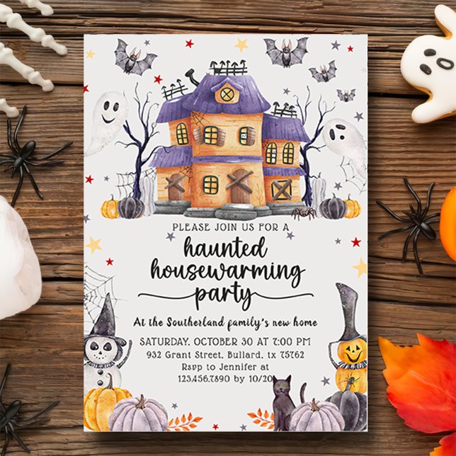 Halloween Haunted House Housewarming Party Invitation (Creator Uploaded)