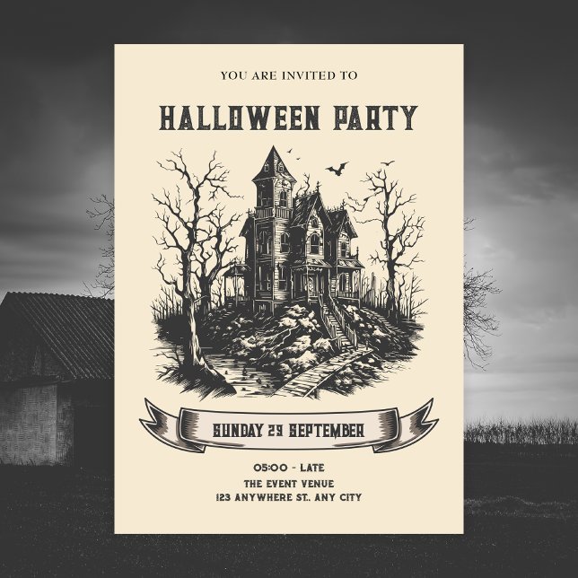 Halloween haunted house  invitation (Creator Uploaded)
